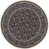 Wool Oriental Area Rug in Dark Purple