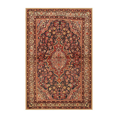 Tapis décoratif orange Cali oriental