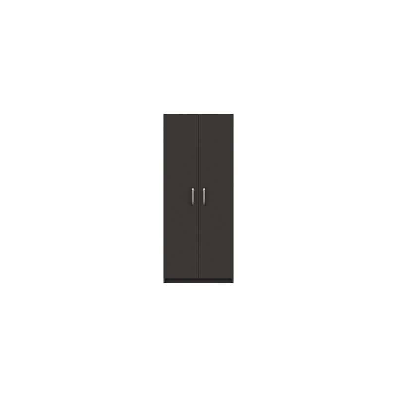 Narvaez 2 Door Manufactured Wood Wardrobe, Graphite Gloss