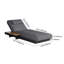 Chaise longue d'extérieur en bois avec chaise longue et coussin de piscine avec coussin et table d'appoint en teck intégrée-1079558862-1091862663