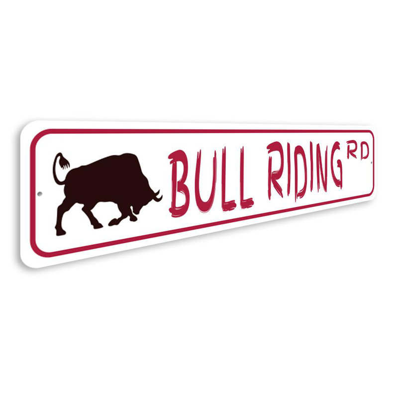 Plaque de taureau en aluminium, H 4 po x l 18 po x P 0,04 po