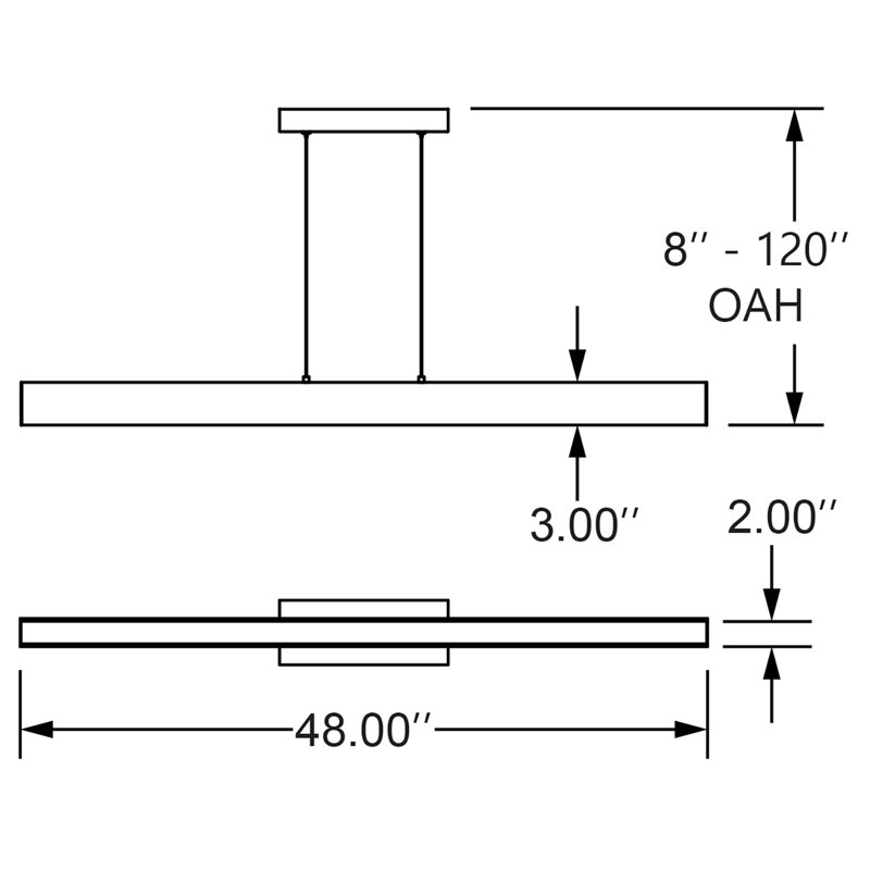 Luminaire suspendu linéaire à double tension Idolla Form - Gris, Blanc mat