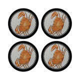 Zodiac Cancer Vegan Leather Round Pebble Placemat