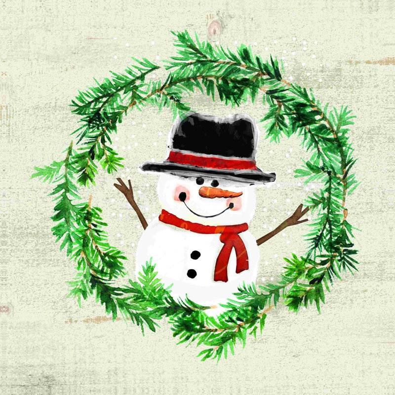 Joyeuse couronne de Noël rustique, H 12 po x l 12 po