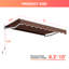 Gymax 96'' W x 5'' D Fabric Cover Retractable Freestanding Awning-71106123-71106122