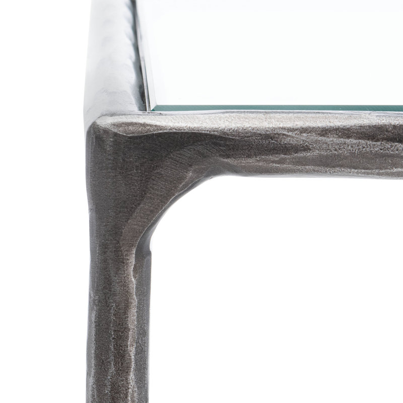 Table de bout Evelynn, Argent argent, Clair