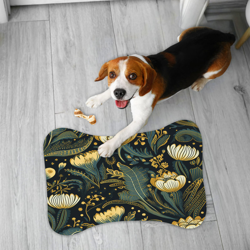 Majestic Blooms - Tapis d'alimentation en os 1 pièce