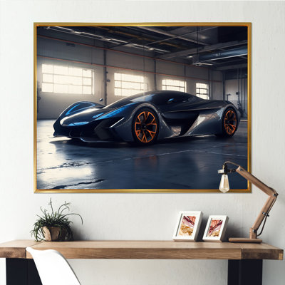 «Mairany Gray and Orange Rhythms Of Horsepower», reproduction sur toile