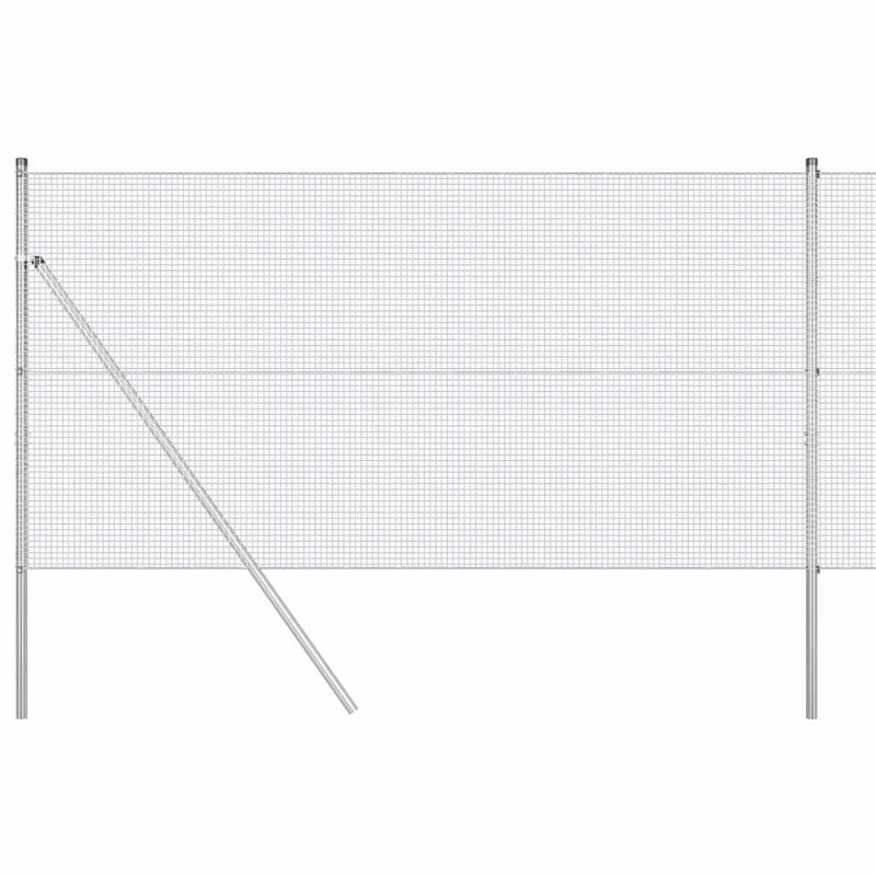 Vidaxl Fence Post, Silver, 100cm H x 1000cm W
