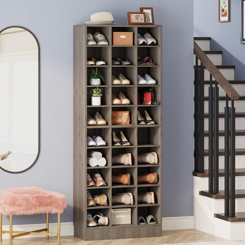 30 Pair Shoe Rack, Gray
