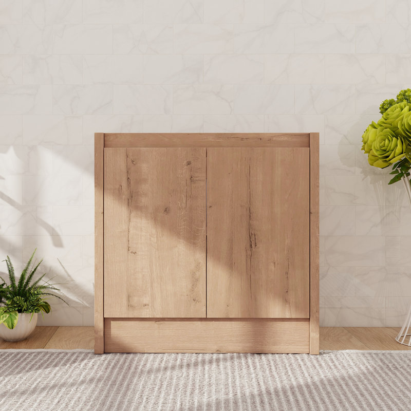 Base de meuble-lavabo autoportant 30 po avec 2 portes et 1 tablette réglable