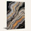 Tableau sur toile en tranches d'agate orange et grise superposées-1590747069