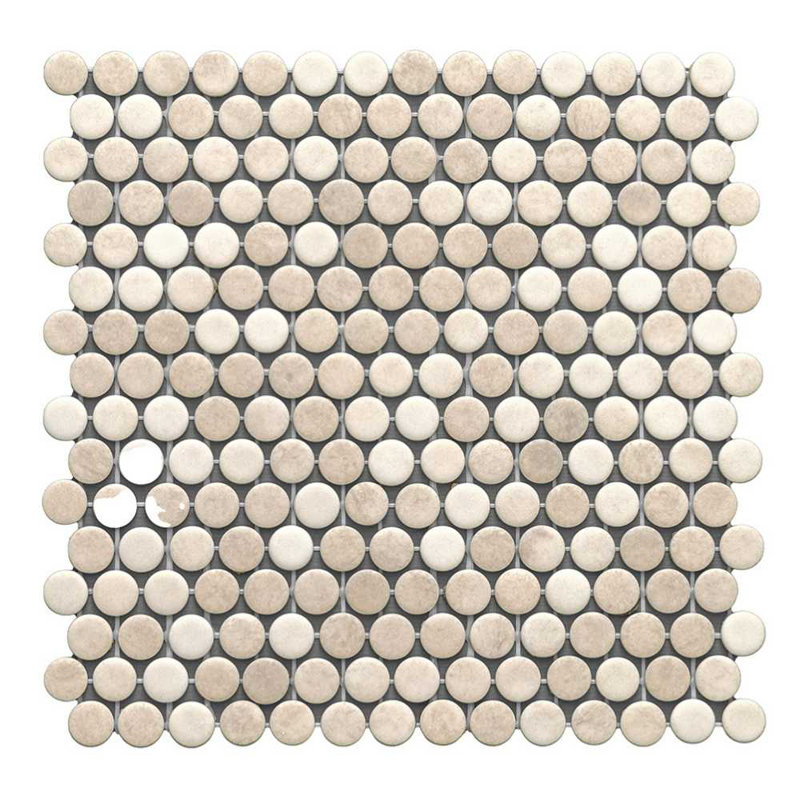 Eterna Penny 12"x12" Recycled Glass Mosaic Tile, Sumatra