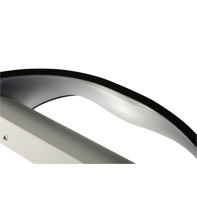 Rubenstein Integrated LED Outdoor Flush Mount, Textured Matt Black, 30 cm