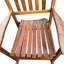 Chaise berçante de balcon pour adultes en bois franc - Matériau bois franc massif Assise large et confortable Accoudoir à dossier à lattes solide et stable Assemblage simple avec inclus