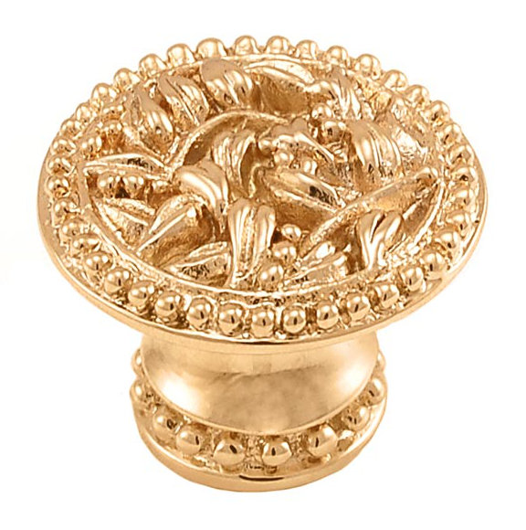 San Michele Mushroom Knob, Small, Polished Gold