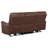 Ekanta Upholstered Power Reclining Sofa Saddle Brown-425623269