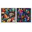 Aleyna - Ensemble de 2 collages carrés botaniques abstraits-102161988-102161992