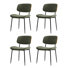 Balloo 20.75"W Modern Fabric Seat Cushion Dinning Chair Set with Curved Wooden Backrest Set of 4