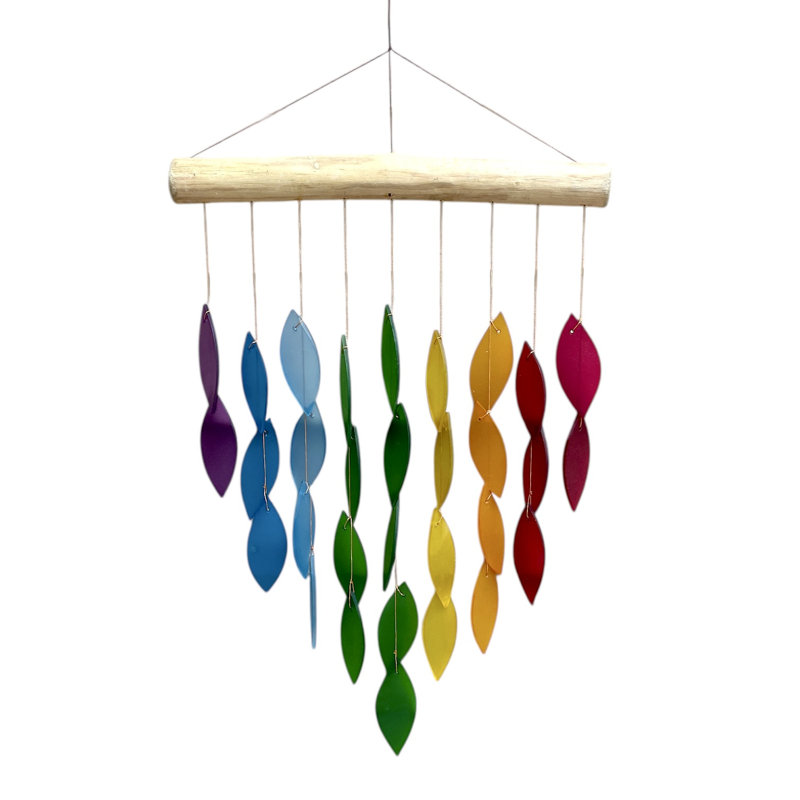 Verre carillon - Décoration arc-en-ciel cascade en verre