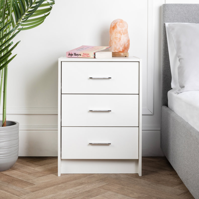 Gearld 40cm W 3 - Drawer Chest of Drawers, White