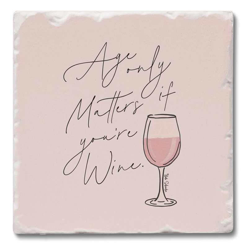 Age Matters Single Tumbled Tile Coaster Create Your Own Collection
