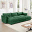 Canapé 3 places avec 3 repose-pieds, canapé-lit de cinéma maison à siège large et profond à 3 places pour le salon, canapé modulaire modulaire avec tiroir coulissant de rangement sous chaque siège, vert chenille-816076041