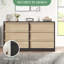 Grand coffre de rangement à 6 tiroirs avec rangement pour chambre à coucher en bois | Poignées en bois lisse, conception concave, bois durable, largeur de 46,7 po, vestibule de salon de chambre à coucher, assemblage facile