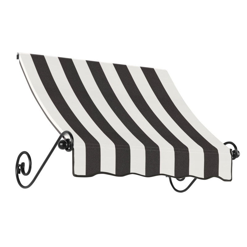 Auvent en tissu acrylique avec accoudoirs en fer Awntech Charleston, H 28 po x l 40,5 po x P 24 po