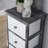 Rilana Fully Assembled 4 Drawer Grey and White Chest Storage Unit