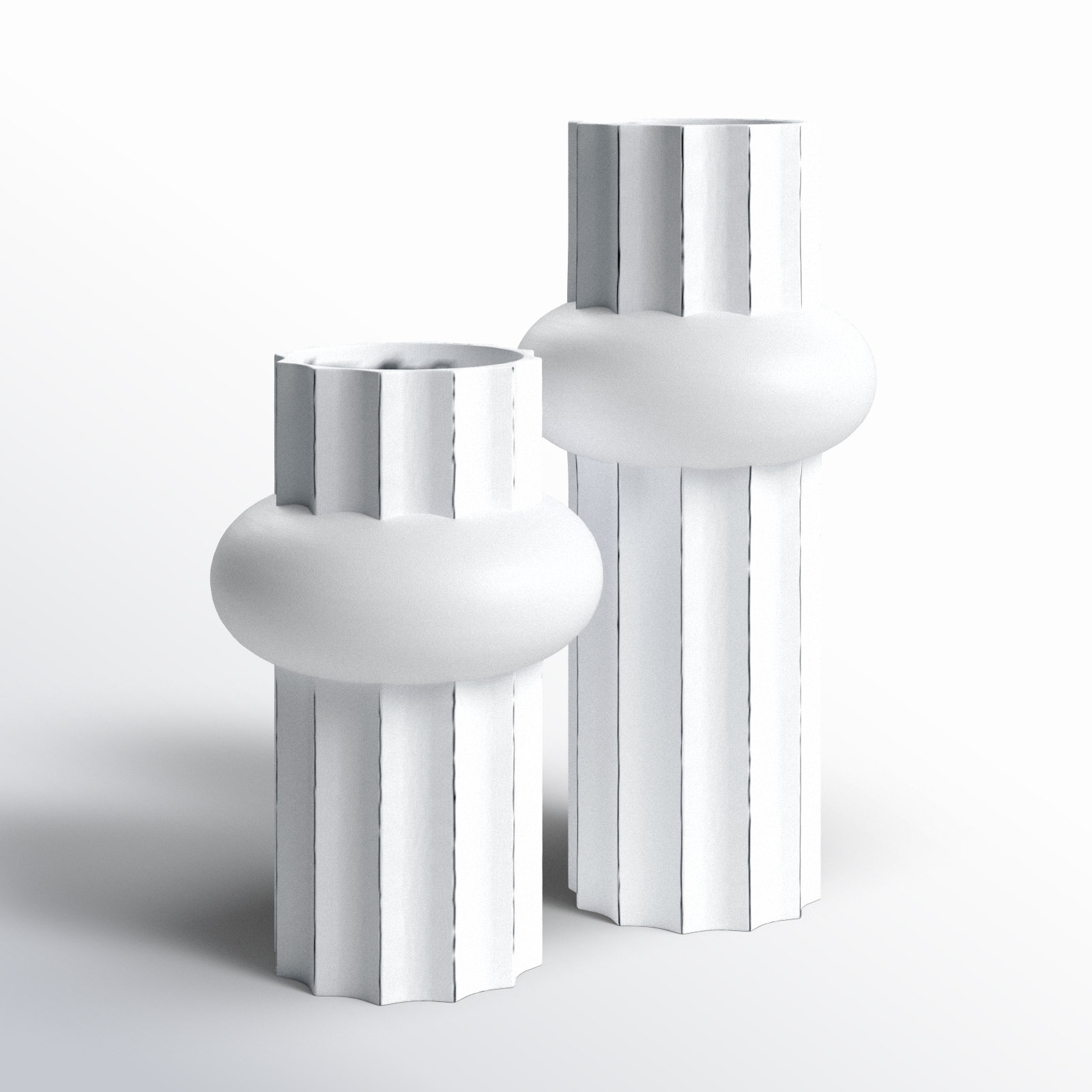 Keita Handmade Ceramic Table Vase, Antique White