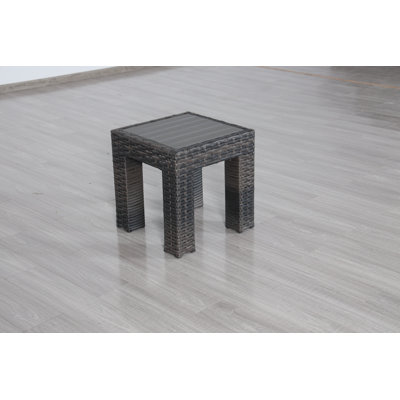 Donley Square Metal Outdoor Side Table , 20'' in. W 20'' in. D
