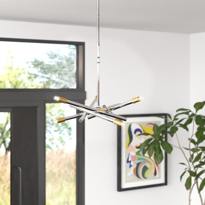 Assi 6 - Light Dimmable Sputnik Modern Linear Chandelier