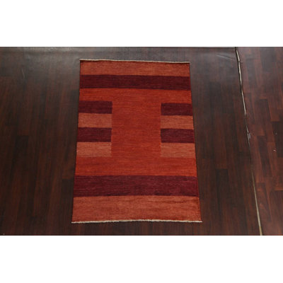 One-of-a-Kind 3'11" X 5'9" New Age Wool Area Rug in