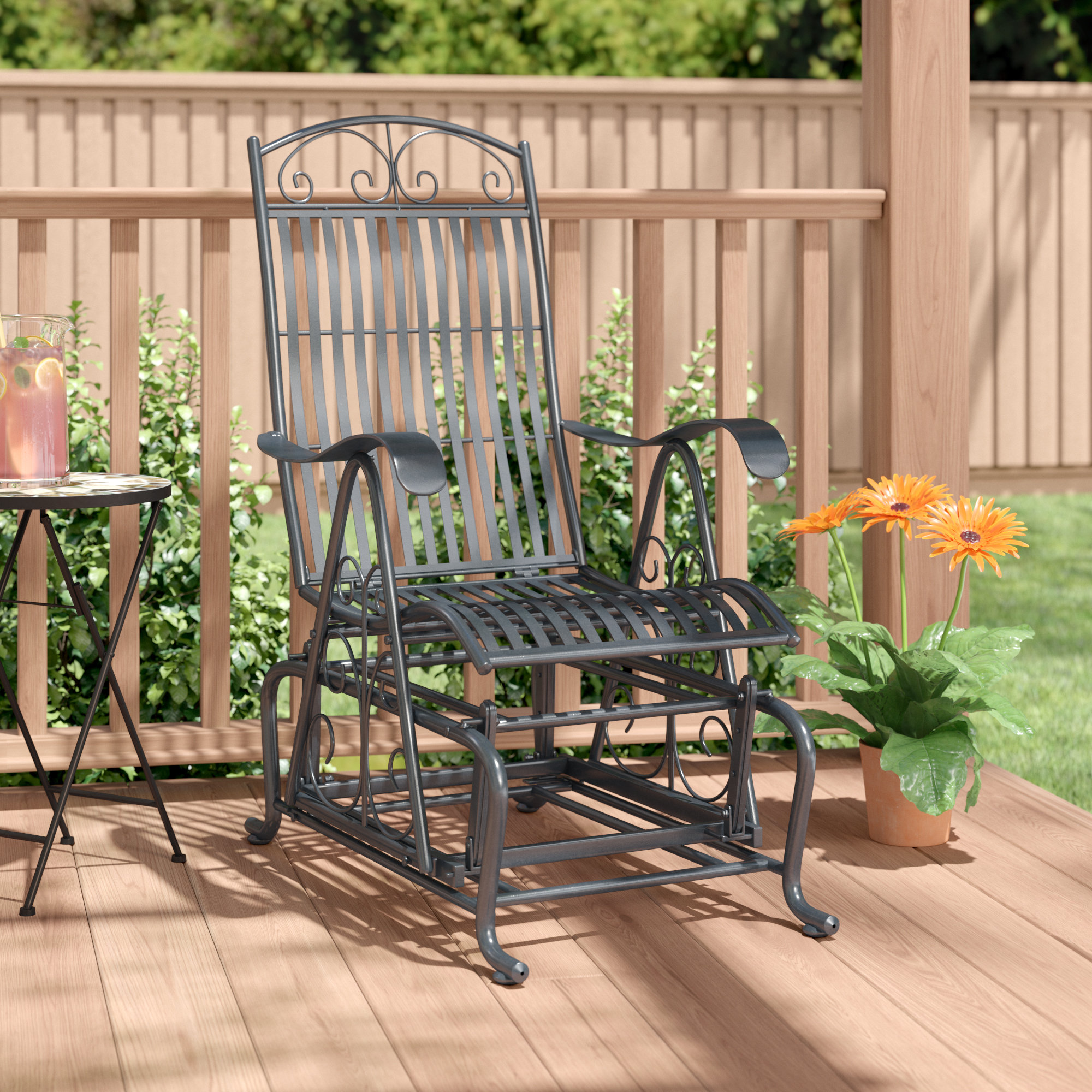 patio single glider chair