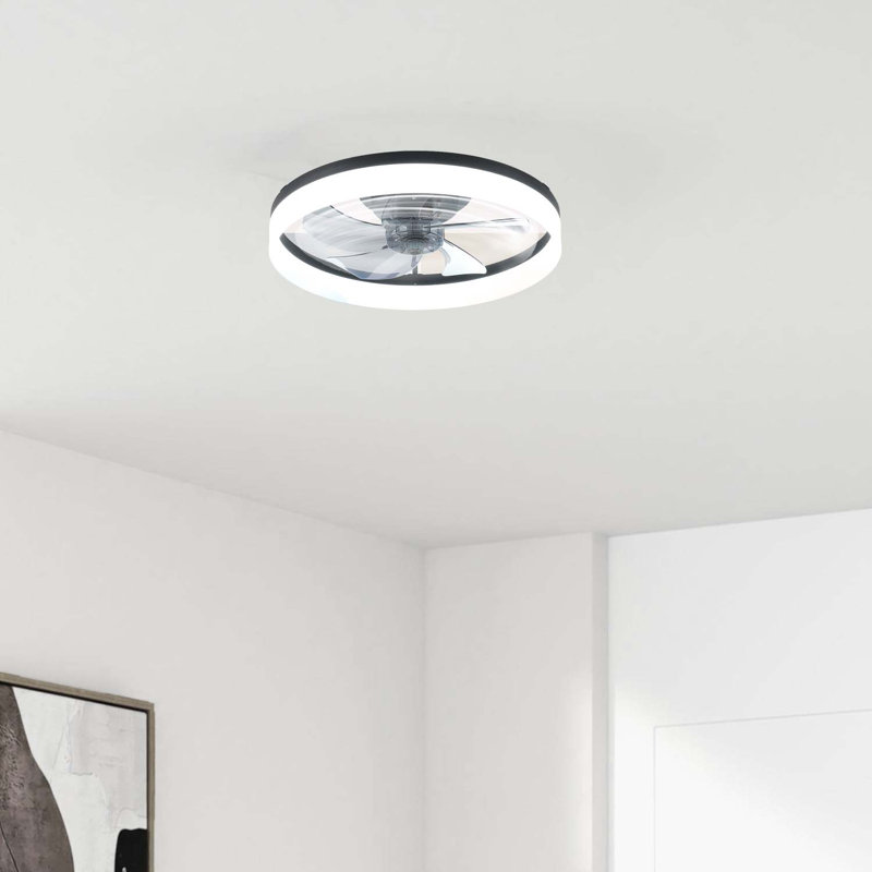 Ventilateur de plafond avec lumières - DEL à intensité variable, Blanc/Noir