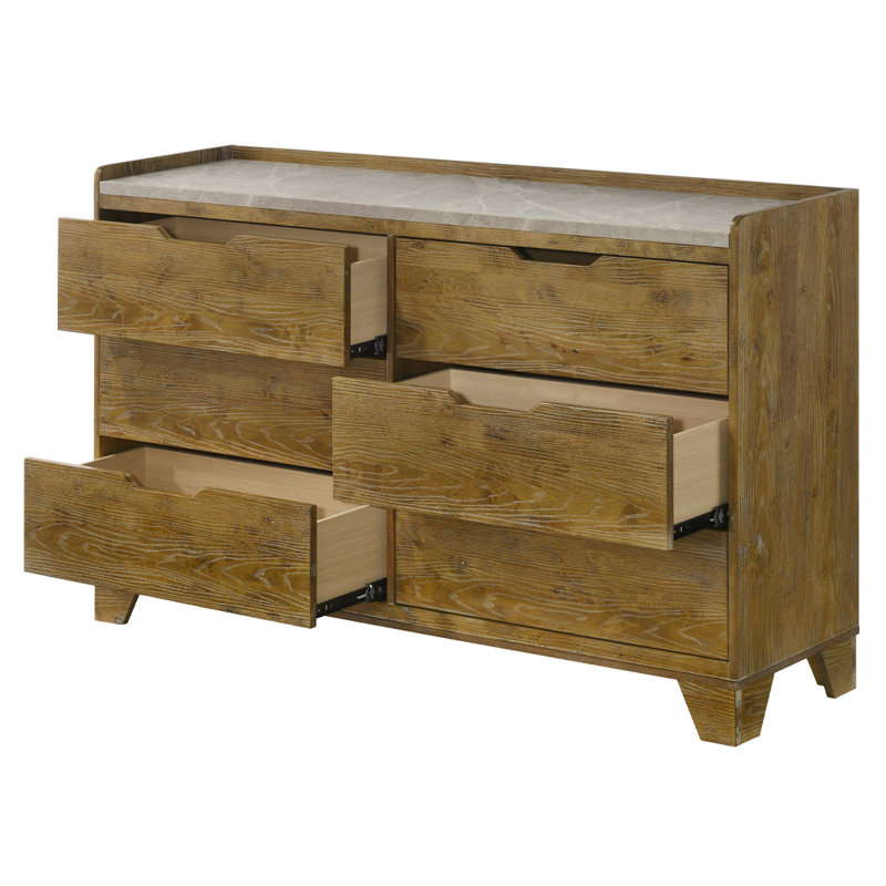 Commode 6 tiroirs avec miroir Mott