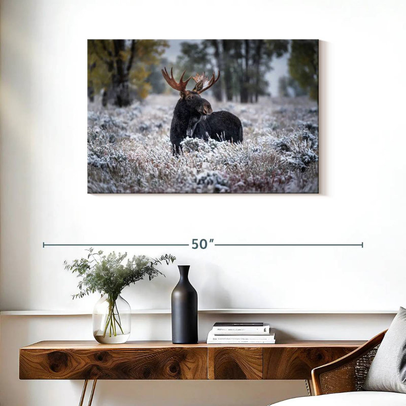 Brampt Frosty Black Moose, 24" H x 36" W