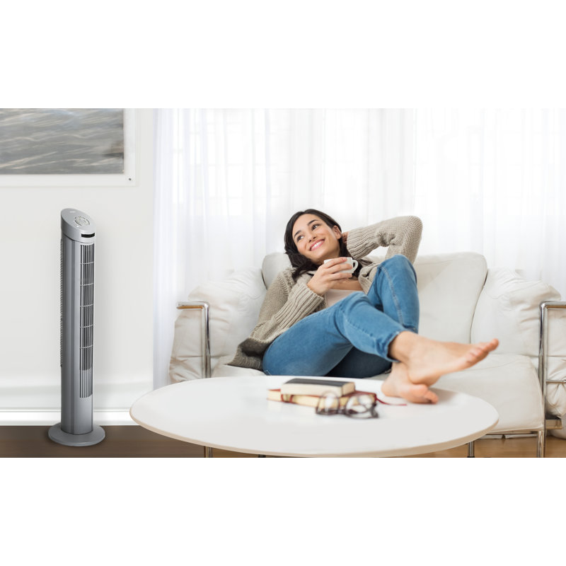 Séville Classics Ul ultraslimline 40 po Ventilateur tour oscillant, gris