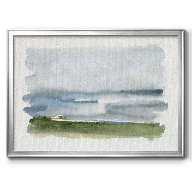 Toile tendue encadrée Coastline Splash II, Argent, H 30 po x l 44 po x P 1,5 po