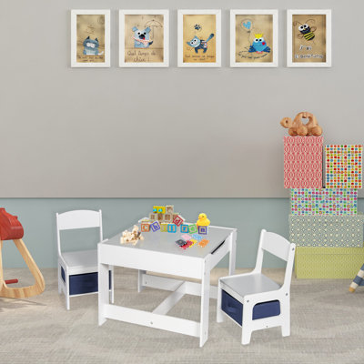 Zula Kids 3 Piece Square and Chair Set