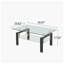 Table basse 2 niveaux en verre trempé Clarissa 39,37 po x P 23,62 po x H 17,32 po Clarissa