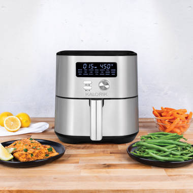 BINNBOX 1700W 5.3 QT Electric Hot Air Fryer With Stainless Steel