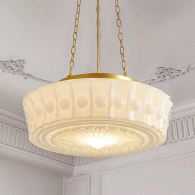 Milk Glass Pendant Light