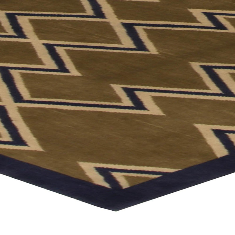 Modern One-of-a-Kind Rectangle 9' X 12' New Age Wool Area Rug in