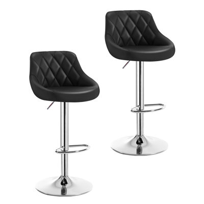Swivel Upholstered Adjustable Height Counter Stool