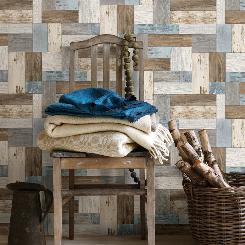 Rouleau de papier peint l 33 pi x l 20,5 po vieilli Gorge, Multicolore