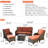 Caberfae Wicker 5 - Person Patio Conversation Set with Cushions-1914073219-1998721498