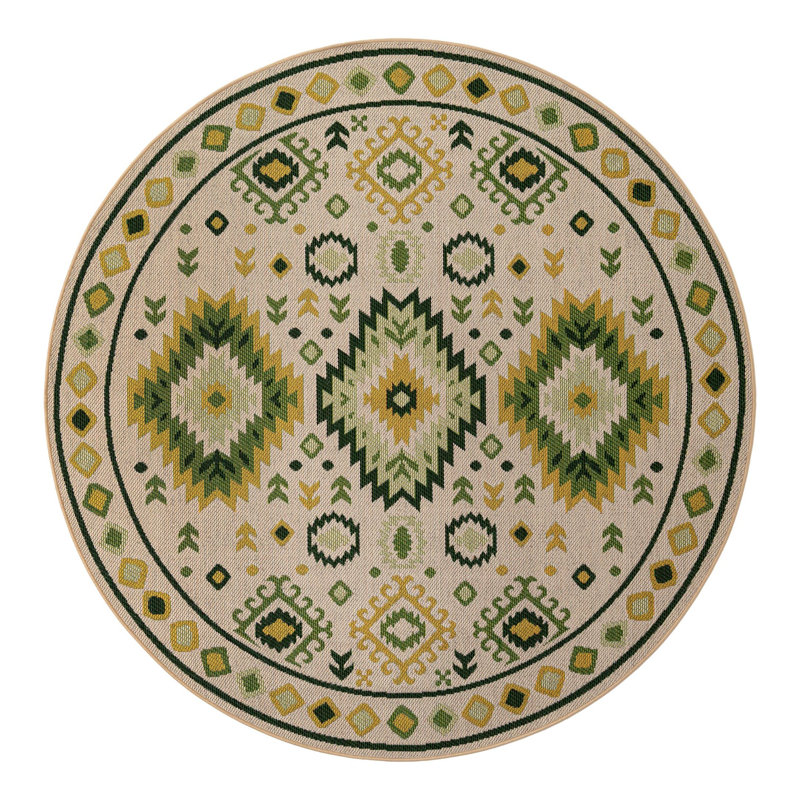 Jalapa Marlenia Indoor/Outdoor Area Rug, Rond 7 pi 10 po
