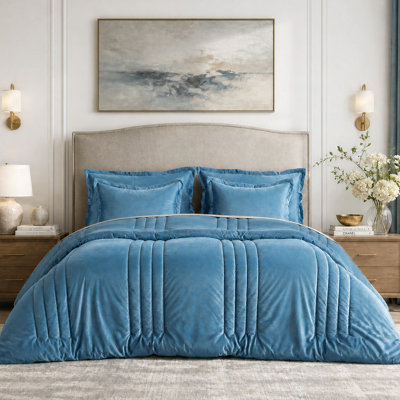 Ensembles d'édredon en velours de luxe 3 pièces. Ensemble d'édredon léger en velours doux et moelleux